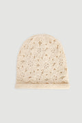 2-Way Beige Beanie : Limited Offer: Free Initials for the First 12 Customers